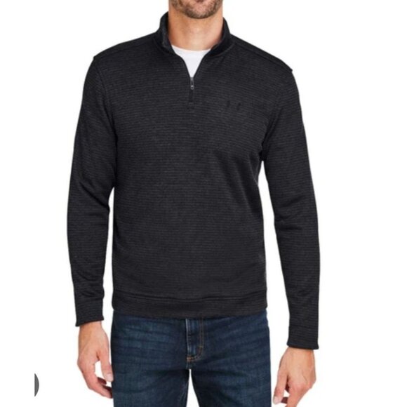 Under Armour Mens Sweatshirt XXL Black/Gray ColdGear Zip Pullover Loose Sporty - Picture 1 of 6